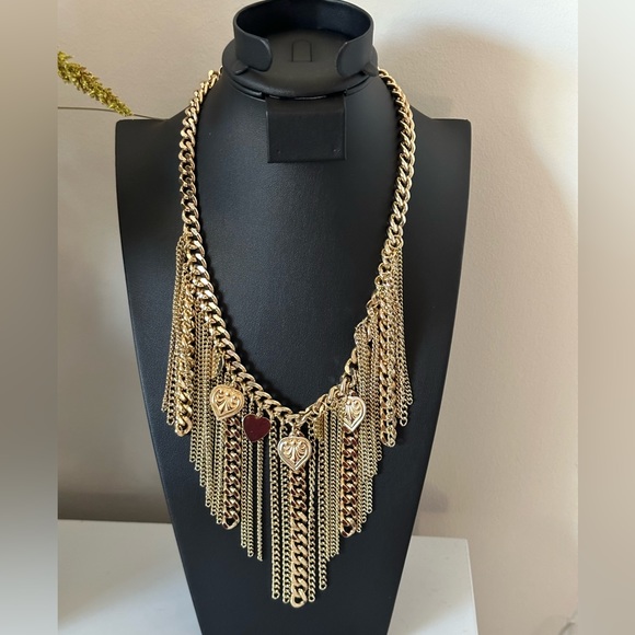 Gold Tone Fringe Necklace - Picture 3 of 3